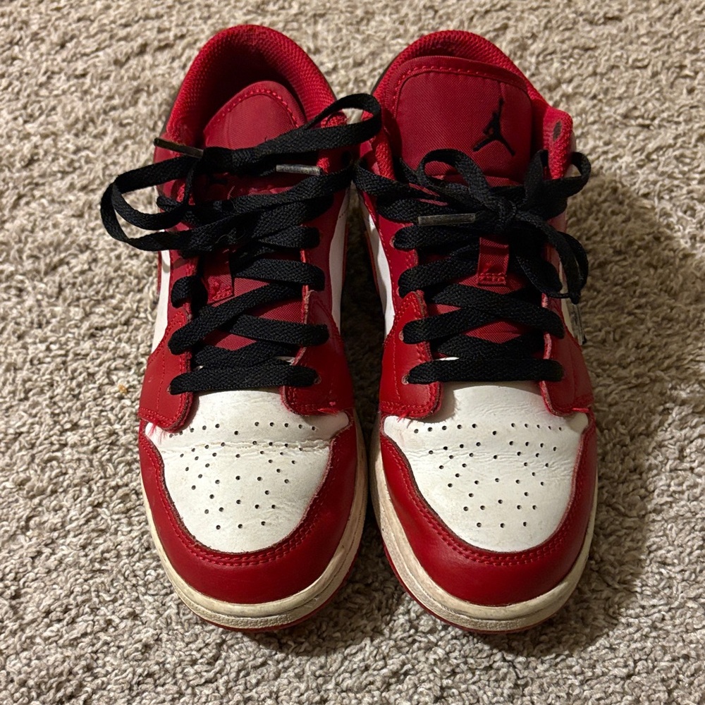 Kids Red and White Air Jordans